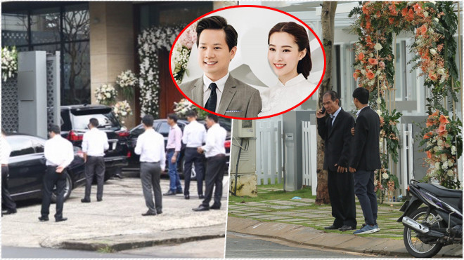 An ninh được thắt chặt tại nhà hoa hậu Đặng Thu Thảo, nhà trai tất bật chuẩn bị đón dâu Ảnh 2
