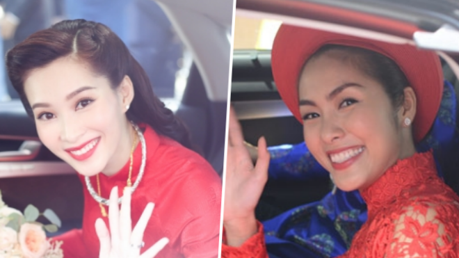 Cùng một nụ cười rạng rỡ ngày lên xe hoa, mong rằng Hoa hậu Thu Thảo cũng thật hạnh phúc như Tăng Thanh Hà! Ảnh 2