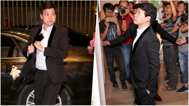 Chú rể Trung Tín diện vest bảnh bao, được an ninh bảo vệ chặt chẽ Ảnh 2