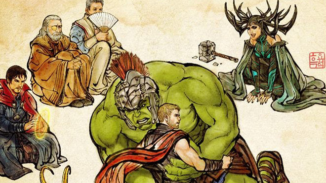 Doctor Strange lần đầu xuất hiện trên poster 'Thor: Ragnarok' với phiên bản 'dễ thương muốn xỉu' Ảnh 2