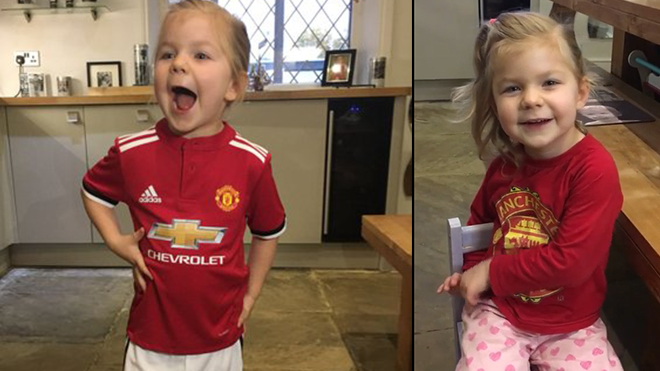 Cô bé 3 tuổi đọc vanh vách tên cầu thủ được MU gửi vé VIP đến tận nhà Ảnh 2