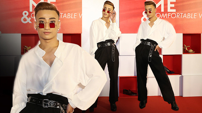 Adam Lâm mặc như con gái, tạo dáng giống người mẫu gây chú ý ở sự kiện Ảnh 2