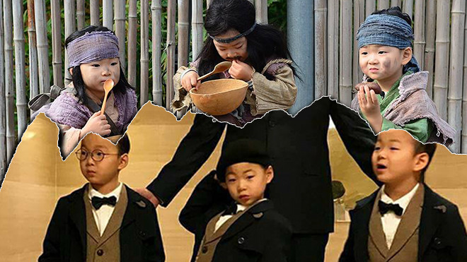 Nhìn bộ ba Daehan - Minguk - Manse lịch lãm như thế này, có ai còn nhớ ba nhóc 'cameo ăn xin' năm ấy Ảnh 2