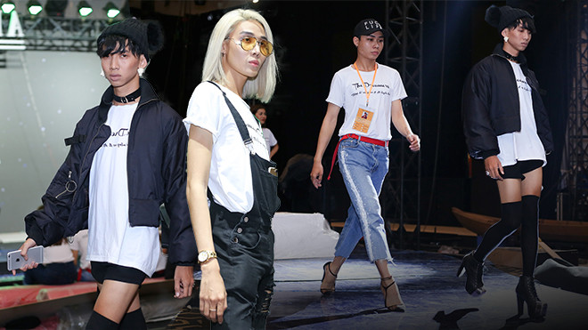 Mẫu lưỡng tính hăng say luyện catwalk không 'chịu thua' đồng nghiệp nữ Ảnh 2