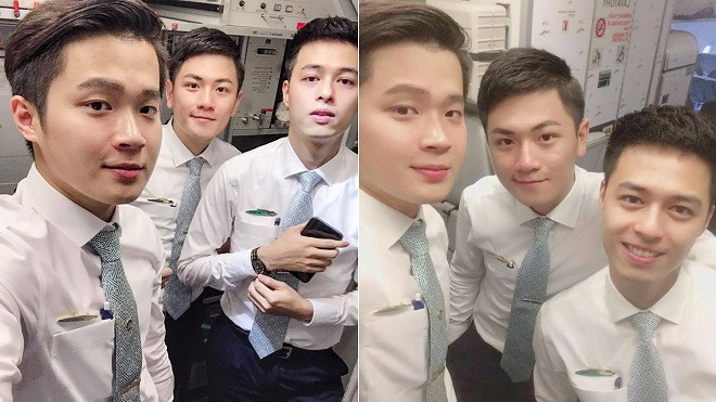 Chỉ với một tấm ảnh chụp chung, 3 chàng tiếp viên hàng không của Vietnam Airlines đã gây sốt mạng xã hội Ảnh 2