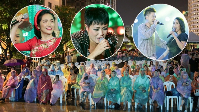 Khán giả đội mưa, 'cháy' cùng dàn sao Vpop trong đêm nhạc thứ 2 của Làn Sóng Xanh 2017 Ảnh 2