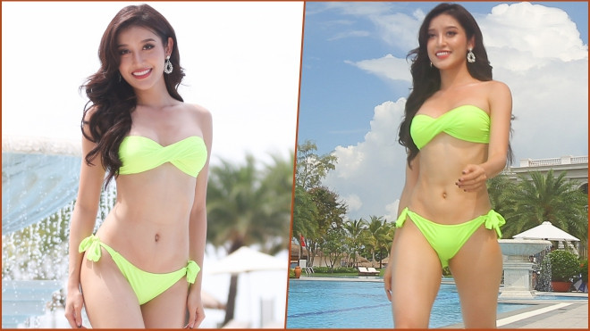 Huyền My khoe hình thể nóng bỏng, 'đọ sắc' cùng các người đẹp trong phần thi áo tắm Ảnh 2