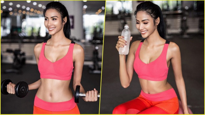Tăng 1,5 kg, Hoàng Thuỳ tự tin khoe body bốc lửa trong cuộc đua đến vương miện Hoa hậu Ảnh 2