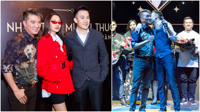 Dương Triệu Vũ không ngần ngại hôn má Mr. Đàm trong họp báo album nhạc xưa Ảnh 2