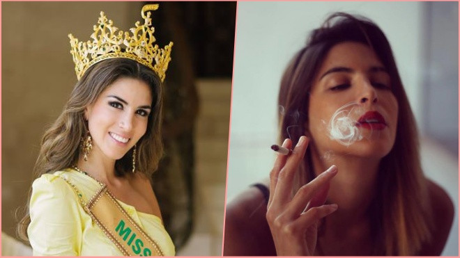 Đương kim Hoa hậu Hoà bình Thế giới lộ ảnh phì phèo thuốc lá gây tranh cãi Ảnh 2