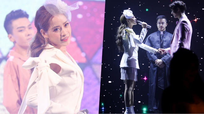 Chi Pu hát live rõ mồn một trên sân khấu đám cưới cùng trai đẹp Ảnh 2