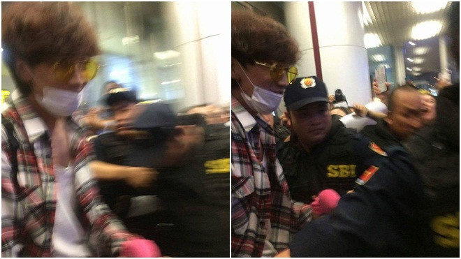 Nửa đêm, hàng nghìn fan hỗn loạn, xô đẩy nhau để được ngắm Kwang Soo và Haha ở sân bay Nội Bài! Ảnh 2