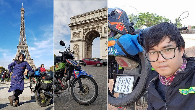 Chàng trai Tiền Giang phượt 'chất đừng hỏi': Lái xe máy từ Việt Nam đến Pháp, qua 23 quốc gia Ảnh 2
