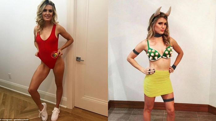 Mỹ nhân quần vợt Bouchard khiến fan 'xịt máu mũi' ngày Hallowen Ảnh 2
