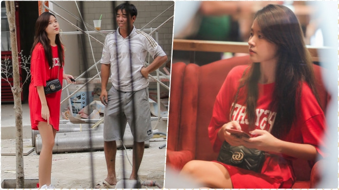 Midu xuất hiện lẻ loi tại khu vui chơi giải trí giữa những ồn ào  Ảnh 2