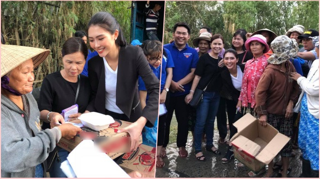 Tường Linh giản dị về quê nhà Phú Yên cứu trợ bà con bị bão lũ Ảnh 2