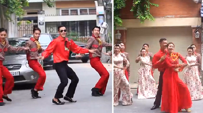 Đám cưới đậm chất '60 năm cuộc đời' siêu vui nhộn của cặp đôi dancer Sài Gòn Ảnh 2