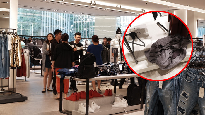 ZARA khai trương cửa hàng đầu tiên tại Hà Nội: Khách không quá đông, quần áo thử xong bị vứt bừa bãi Ảnh 2
