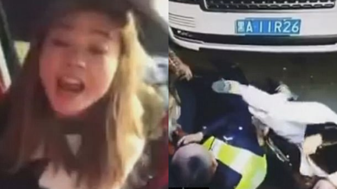 Bị yêu cầu dừng xe vì đỗ sai quy định, cô gái hạ nhục cảnh sát ngay trên phố Ảnh 2