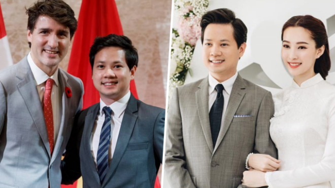 Phản ứng dễ thương của Hoa hậu Thu Thảo khi ông xã Trung Tín khoe ảnh chụp cùng Thủ tướng Canada Justin Trudeau Ảnh 2