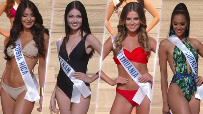 Á hậu Thuỳ Dung bị chê kém nổi bật giữa 'rừng nhan sắc' quốc tế vì áo tắm quá an toàn Ảnh 2