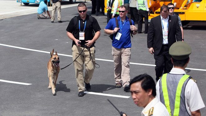 Chó nghiệp vụ Mỹ ở khách sạn dát vàng khi Tổng thống Trump tới Đà Nẵng Ảnh 2