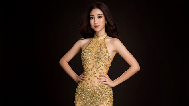 Đầm dạ hội ánh hoàng kim sẽ giúp Đỗ Mỹ Linh toả sáng như 'Nữ hoàng' ở chung kết Miss World 2017 Ảnh 2