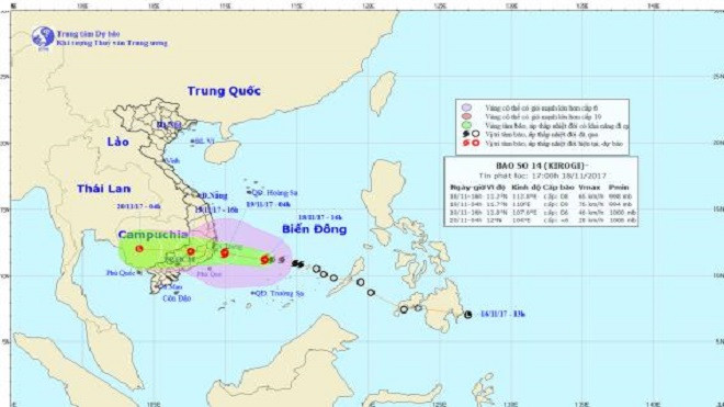 Bão số 14 uy hiếp Nam Trung Bộ, miền Trung mưa kéo dài Ảnh 2