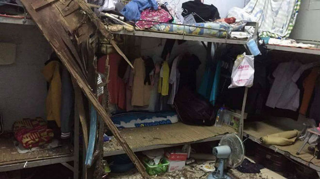 Kí túc xá nhiều trường đại học ở Sài Gòn bị hỏng nặng sau mưa lớn Ảnh 2