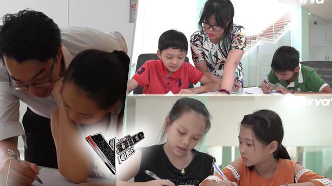 Dù dốc sức tập luyện cho chung kết, top 6 Giọng hát Việt nhí vẫn tranh thủ học văn hoá Ảnh 2