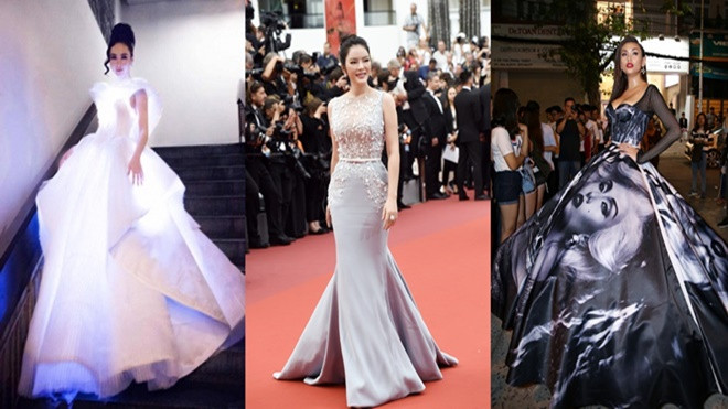 Diện váy áo dài bất tận, Angela Phương Trinh, Lý Nhã Kỳ trở thành nữ hoàng 'càn quét' thảm đỏ Ảnh 2