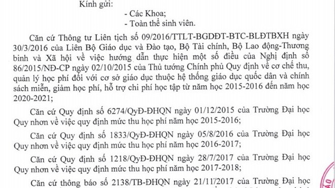 Nhiều sinh viên Đại học Quy Nhơn nợ học phí vì trường thu theo tín chỉ Ảnh 2