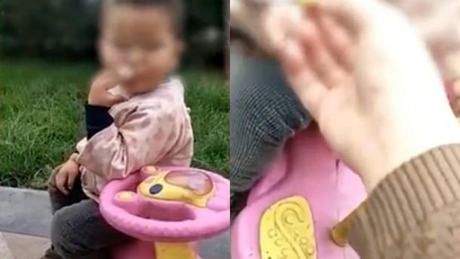 Video cậu bé mới biết đi đã hút thuốc phì phèo như người lớn gây phẫn nộ Ảnh 2