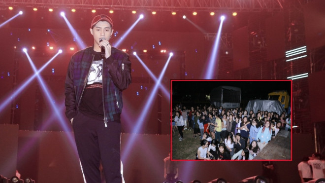 Giữa đêm, khán giả thủ đô vẫn vây kín cổ vũ Noo Phước Thịnh tập luyện cho Liveshow Ảnh 2
