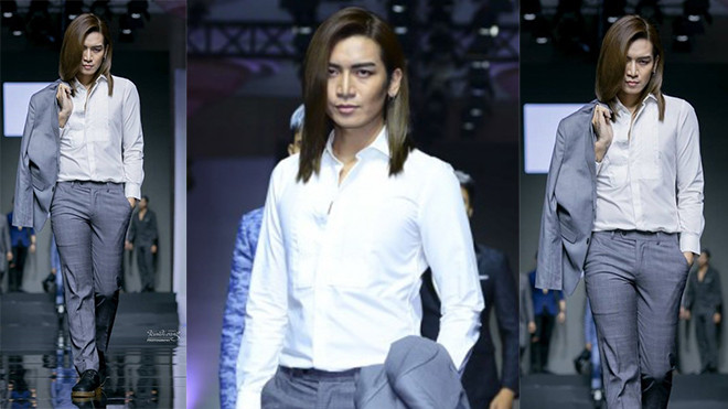 BB Trần để tóc dài, diện vest nam tính đúng chuẩn 'soái ca' trên sàn diễn catwalk Ảnh 2