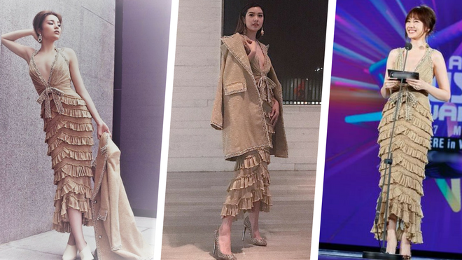 Á hậu Thuý Vân kém sắc hơn hẳn khi 'mặc lại' thiết kế của Kỳ Duyên, Hari Won Ảnh 2