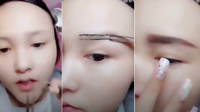 Đây đích thị là clip dành cho 'team những cô nàng không có lông mày' Ảnh 2