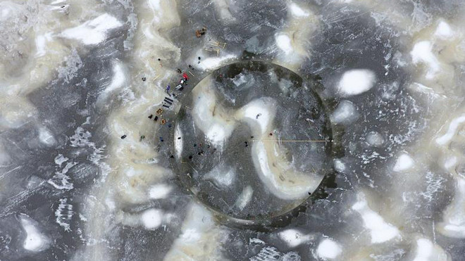 Những khoảnh khắc đẹp nhất năm 2017 được chụp từ trên không Ảnh 2