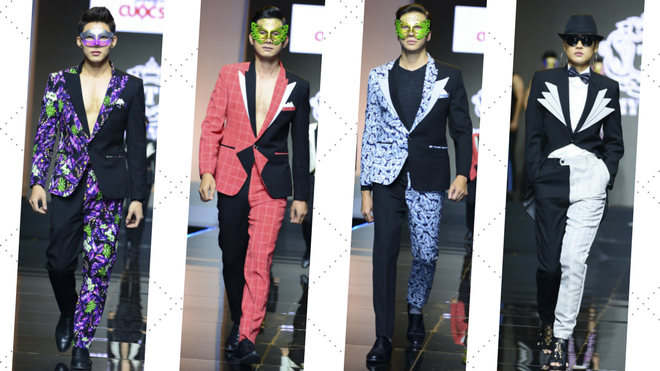 Dàn 'nam thần' làng mốt Việt để ngực trần trình diễn bộ sưu tập suits hoạ tiết cọc cạch Ảnh 2