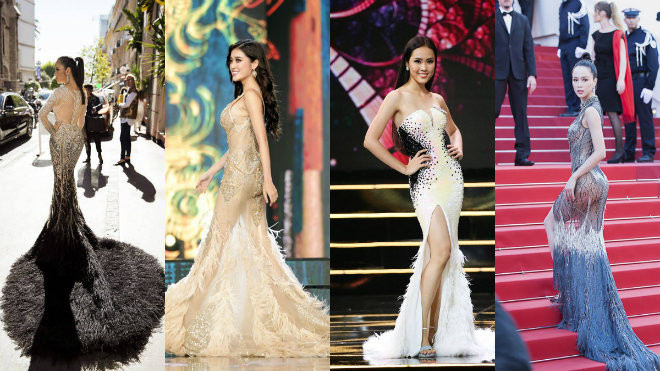 Đầm lông vũ 'ngự trị' 2017, chiếm lĩnh các 'mặt trận' từ thảm đỏ đến đấu trường nhan sắc Ảnh 2