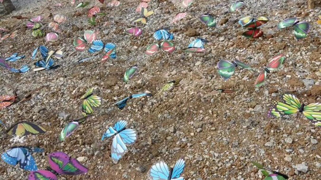 Hết chim cánh cụt bơm hơi, sở thú lại bắt du khách trả tiền xem… bươm bướm nhựa Ảnh 2