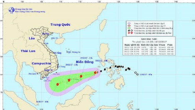 Cơn bão Kai-tak giật cấp 10 đổ bổ vào biển Đông Ảnh 2