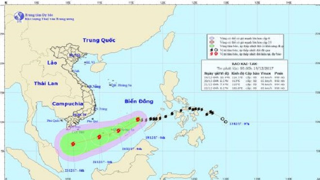 Bão Kai-tak giật cấp 10 và có khả năng mạnh lên Ảnh 2
