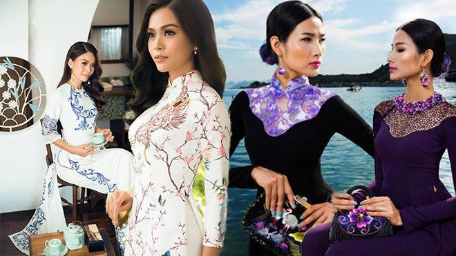 Thật lạ, Hoàng Thùy, Mâu Thủy hễ cứ diện áo dài là 'chỏi' nhau mãi thế này! Ảnh 2