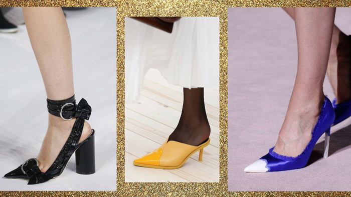Xưa rồi giày cao gót lêu khêu, giày cổ chữ V đế thấp mới là mốt hot nhất xuân 2018 Ảnh 2