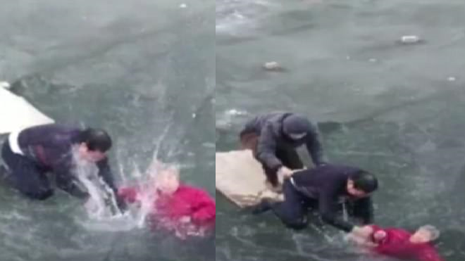 Người hùng của năm: Tay không phá băng cứu bà cụ suýt chết đuối Ảnh 2