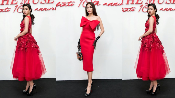 Lan Khuê sắc lạnh trái ngược với Đỗ Mỹ Linh ngọt ngào trên thảm đỏ show Đỗ Mạnh Cường Ảnh 2