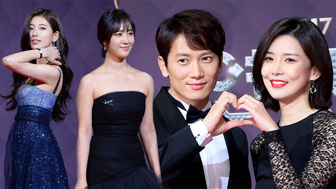 Ji Sung - Lee Bo Young tình tứ ‘bắn tim’, Yuri đọ sắc Suzy tại SBS Drama Awards 2017 Ảnh 2