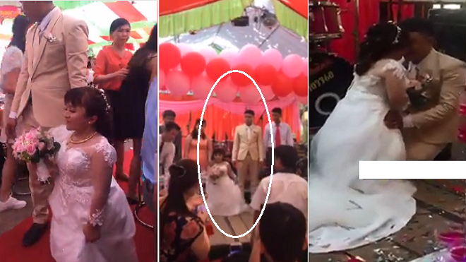 Đám cưới gây chú ý: Chú rể đẹp trai cao gần 1m8, cô dâu cao chưa đến 1m Ảnh 2