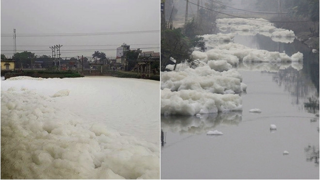 Bất ngờ với hình ảnh nước tung bọt trắng xóa như 'dòng sông tuyết' Ảnh 2